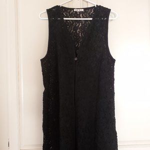 Vintage Black Lace Vest